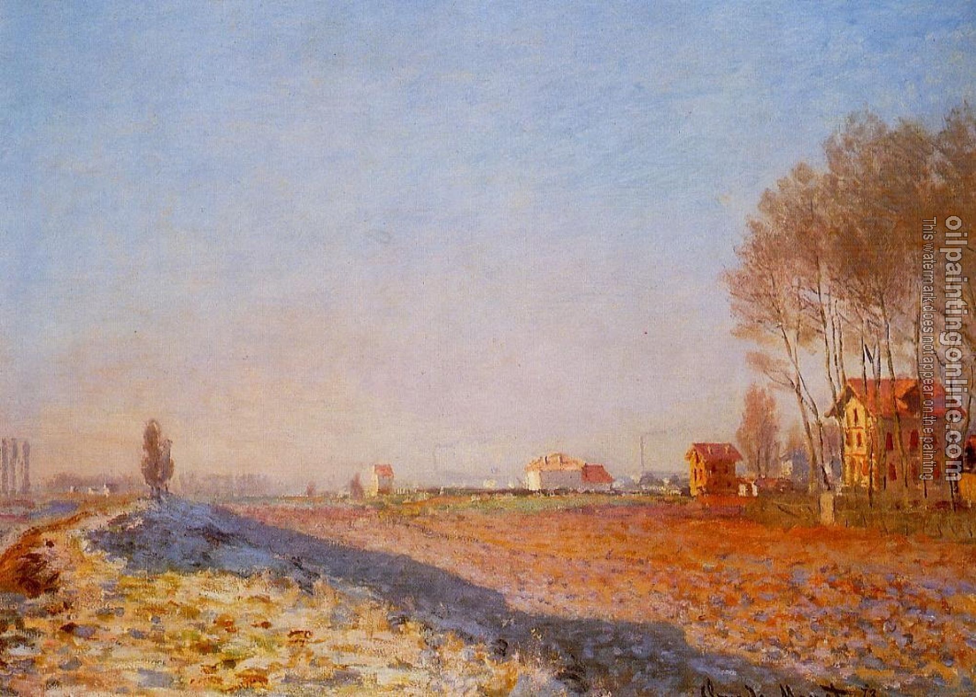 Monet, Claude Oscar - The Plain of Colombes, White Frost